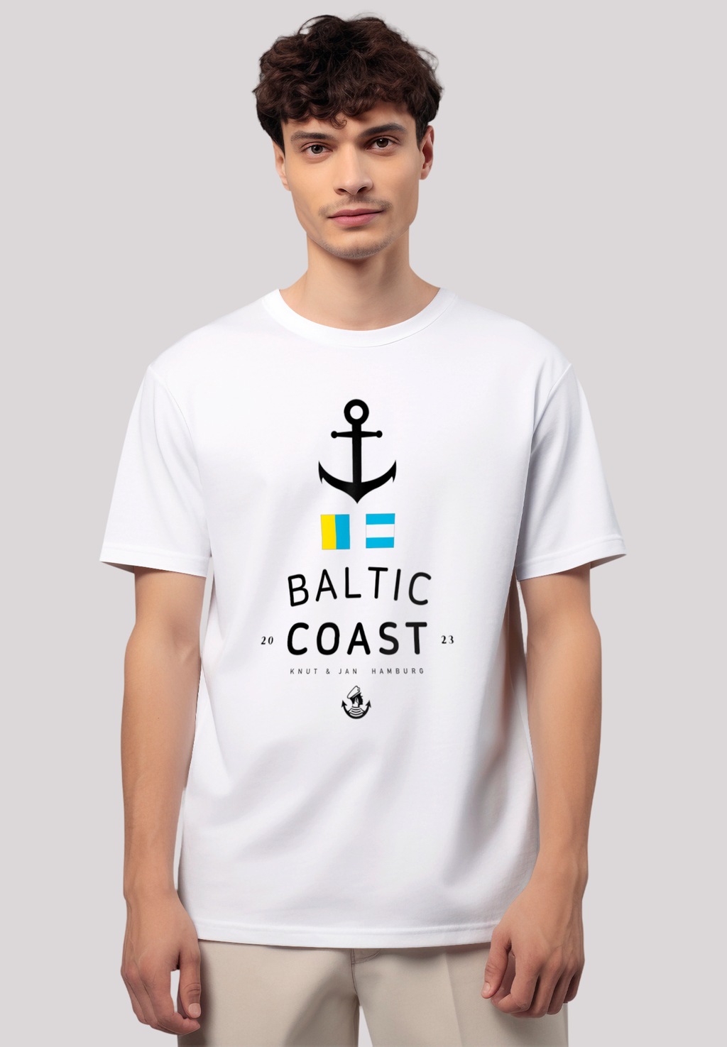 F4NT4STIC T-Shirt "Ostsee Flaggen Knut & Jan Hamburg", Premium Qualität günstig online kaufen