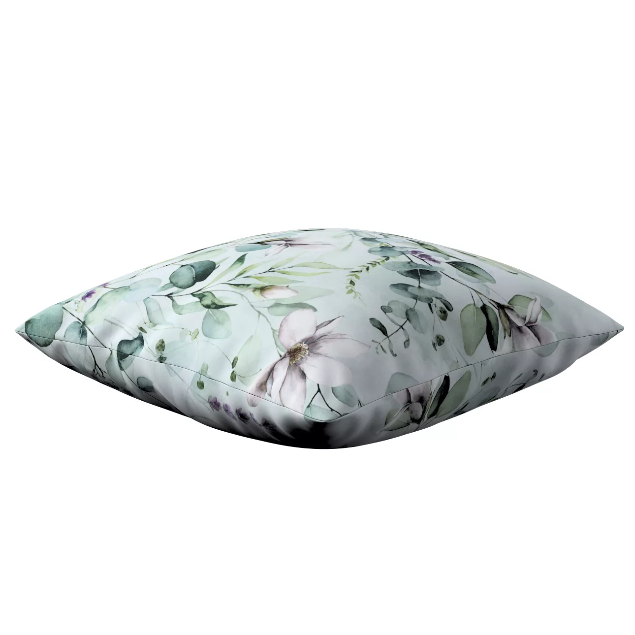 Kissenhülle Kinga, mintgrün-weiß, 60 x 60 cm, Flowers (143-66) günstig online kaufen