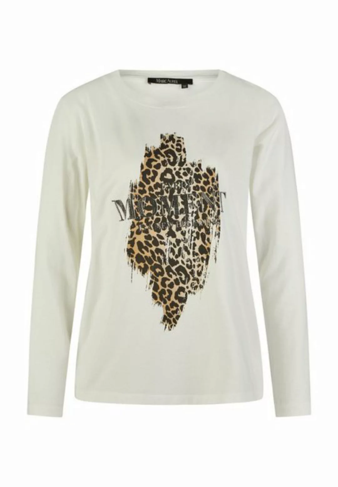 MARC AUREL Langarmshirt mit Leoparden-Frontprint günstig online kaufen