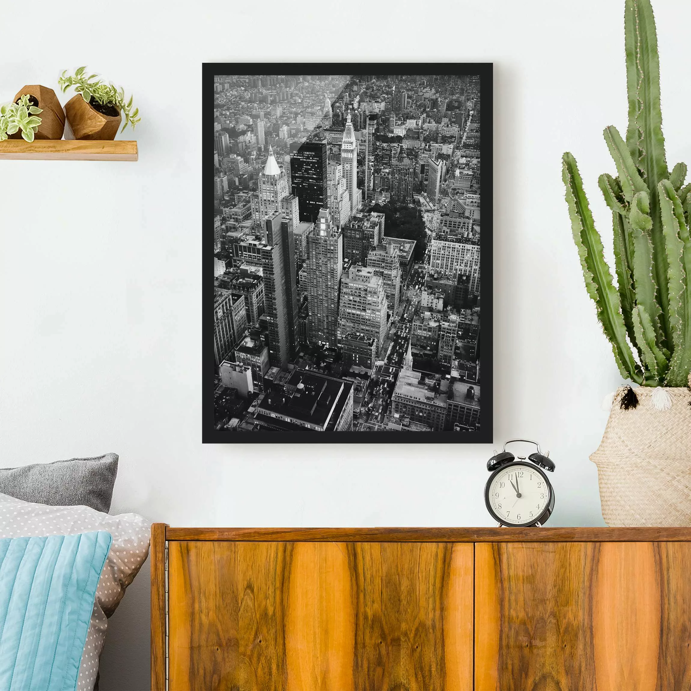 Bild mit Rahmen Architektur & Skyline - Hochformat Big Apple II günstig online kaufen