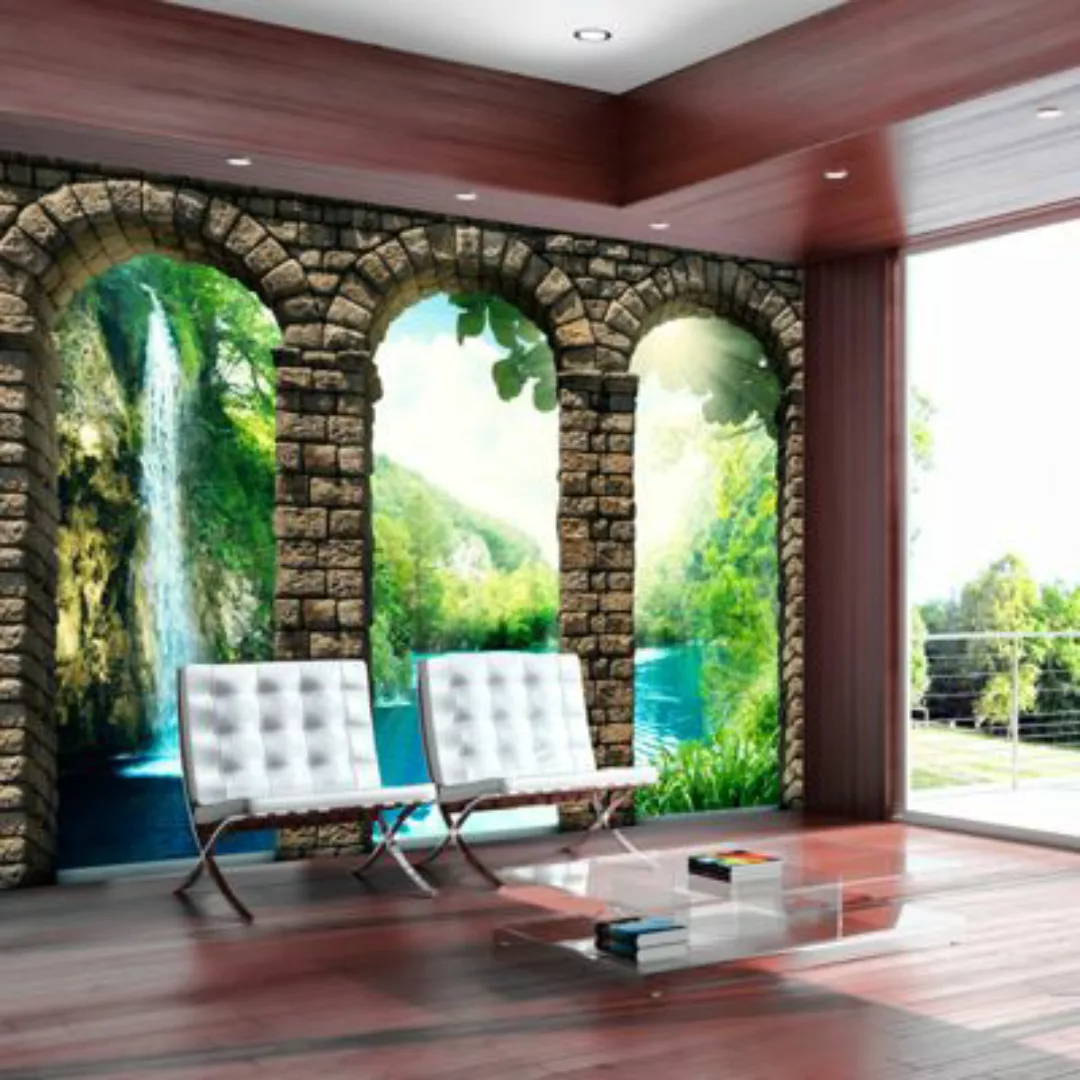 artgeist Fototapete Mysteriös Wasserfall mehrfarbig Gr. 400 x 280 günstig online kaufen