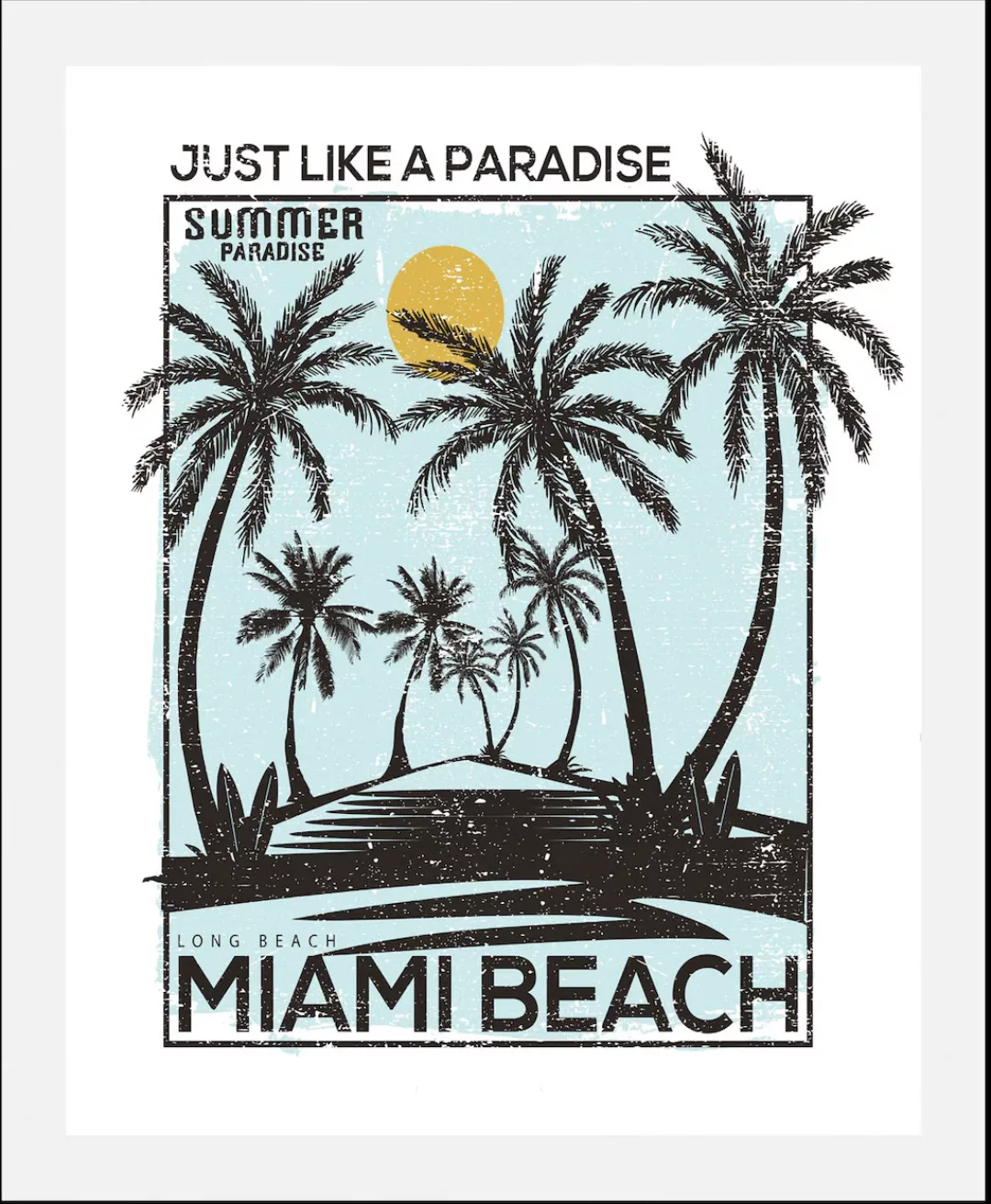 queence Bild "Miami Beach", Palmen, (1 St.), gerahmt günstig online kaufen