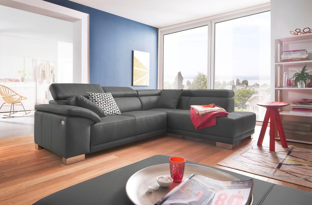 3C Candy Ecksofa "Menorca modern und bequem, L-Form", Kopfteilverstellung, günstig online kaufen