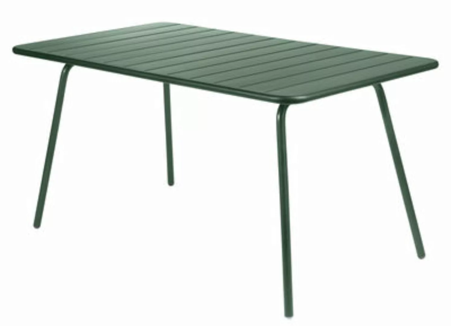 rechteckiger Tisch Luxembourg metall grün rechteckig - 6 Personen - L 143 c günstig online kaufen