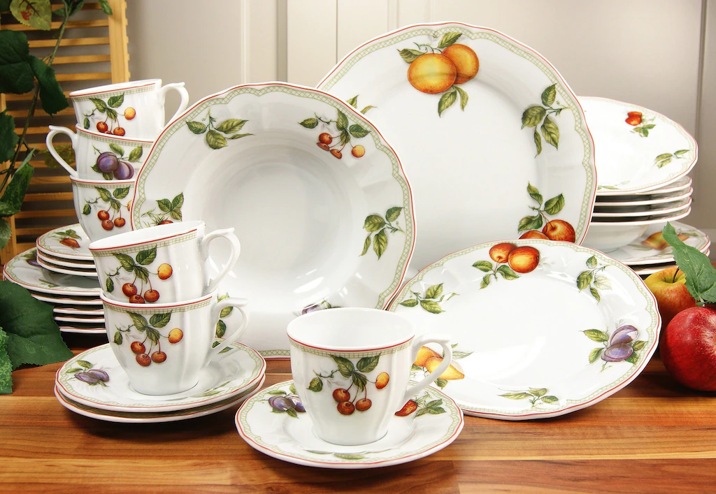 CreaTable Kombiservice »Geschirr-Set Flora Orchard«, (Set, 30 tlg., Kaffees günstig online kaufen