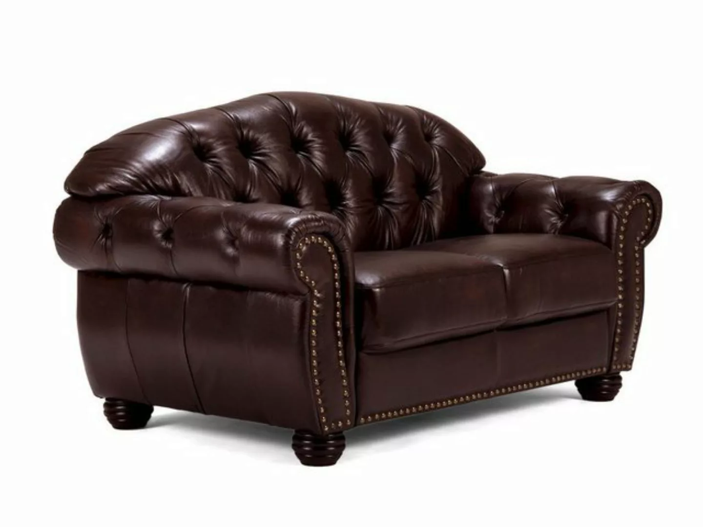 massivum Sofa Chesterfield Hereford 2-Sitzer Echtleder braun, 1 Teile günstig online kaufen