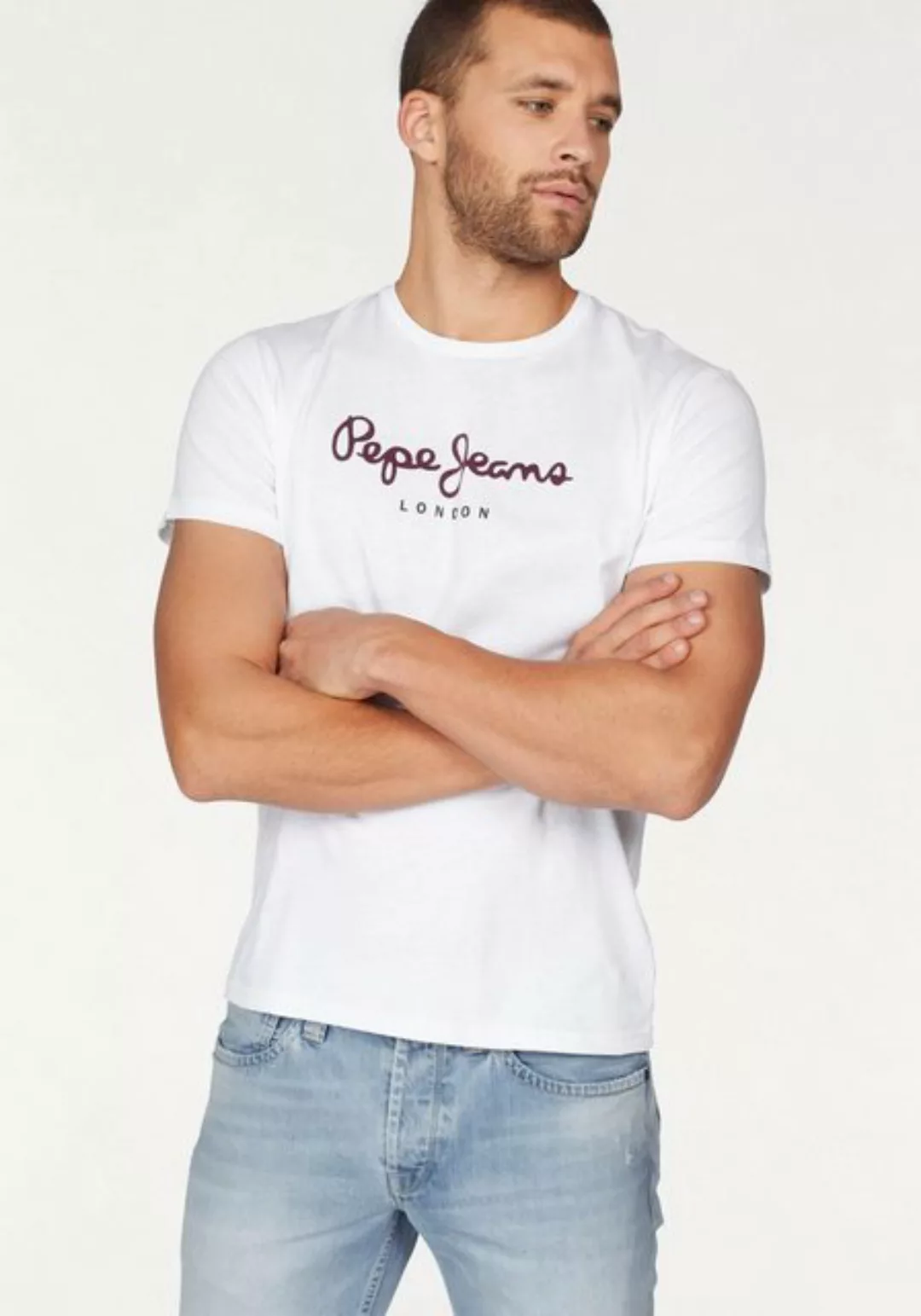 Pepe Jeans Herren Rundhals T-Shirt EGGO N - Regular Fit günstig online kaufen