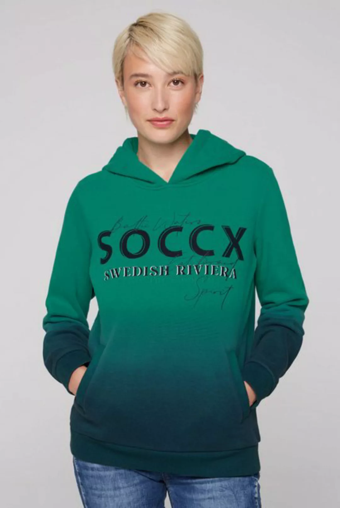 SOCCX Kapuzensweatshirt mit Glitzer-Effekten günstig online kaufen