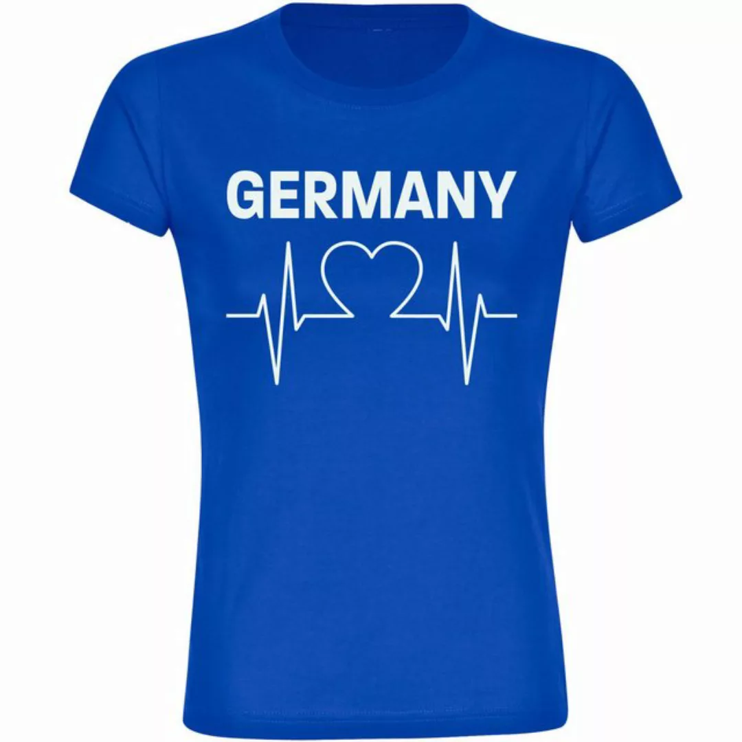 multifanshop T-Shirt Damen Germany - Herzschlag - Frauen günstig online kaufen