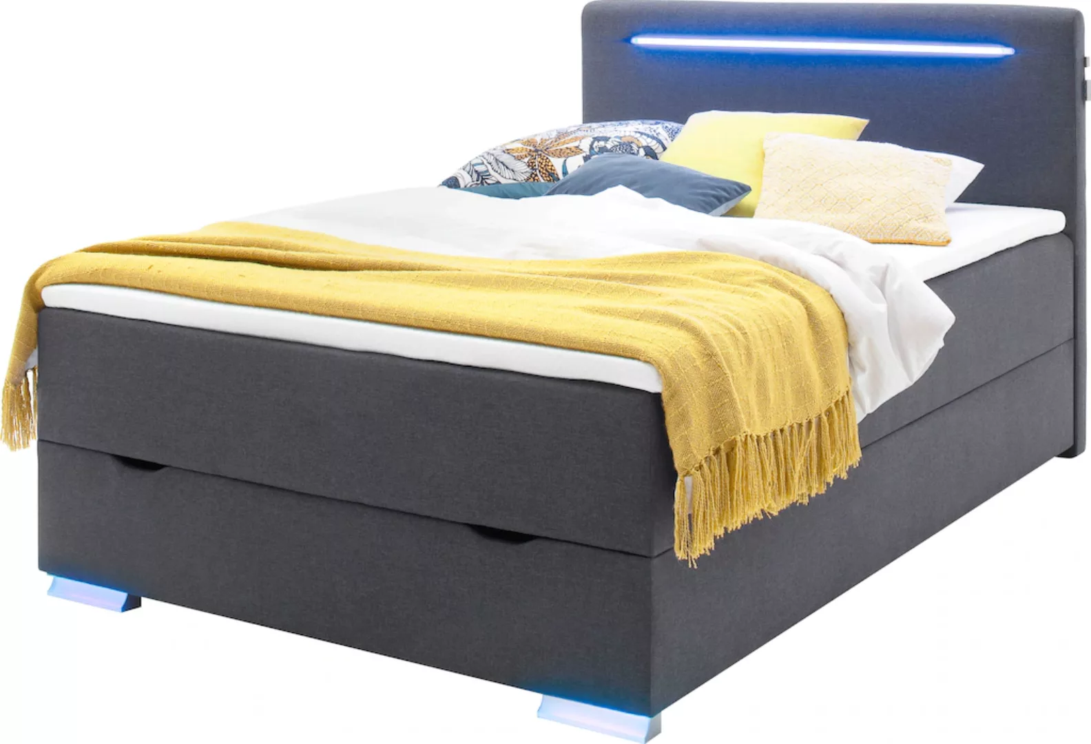 meise.möbel Boxspringbett "Las Vegas", Füße und Kopfteil mit LED-Beleuchtun günstig online kaufen