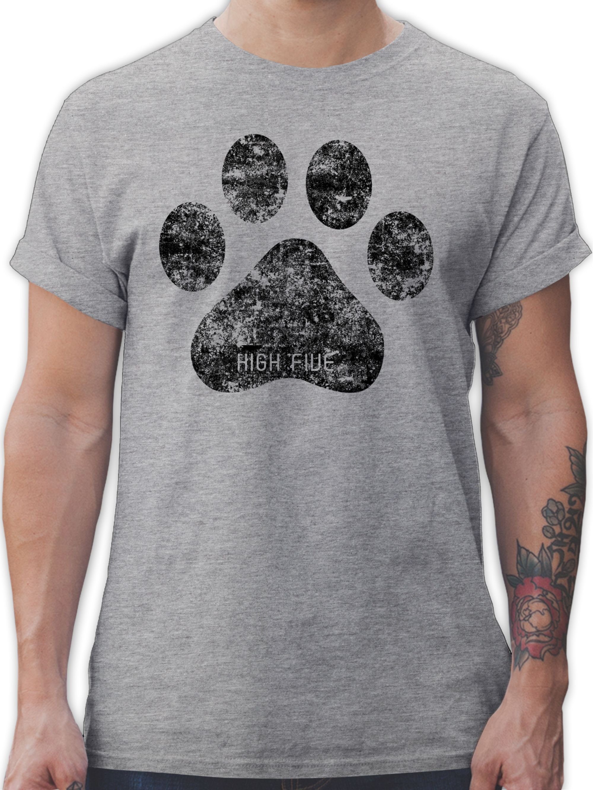 Shirtracer T-Shirt High Five Hunde Pfote günstig online kaufen