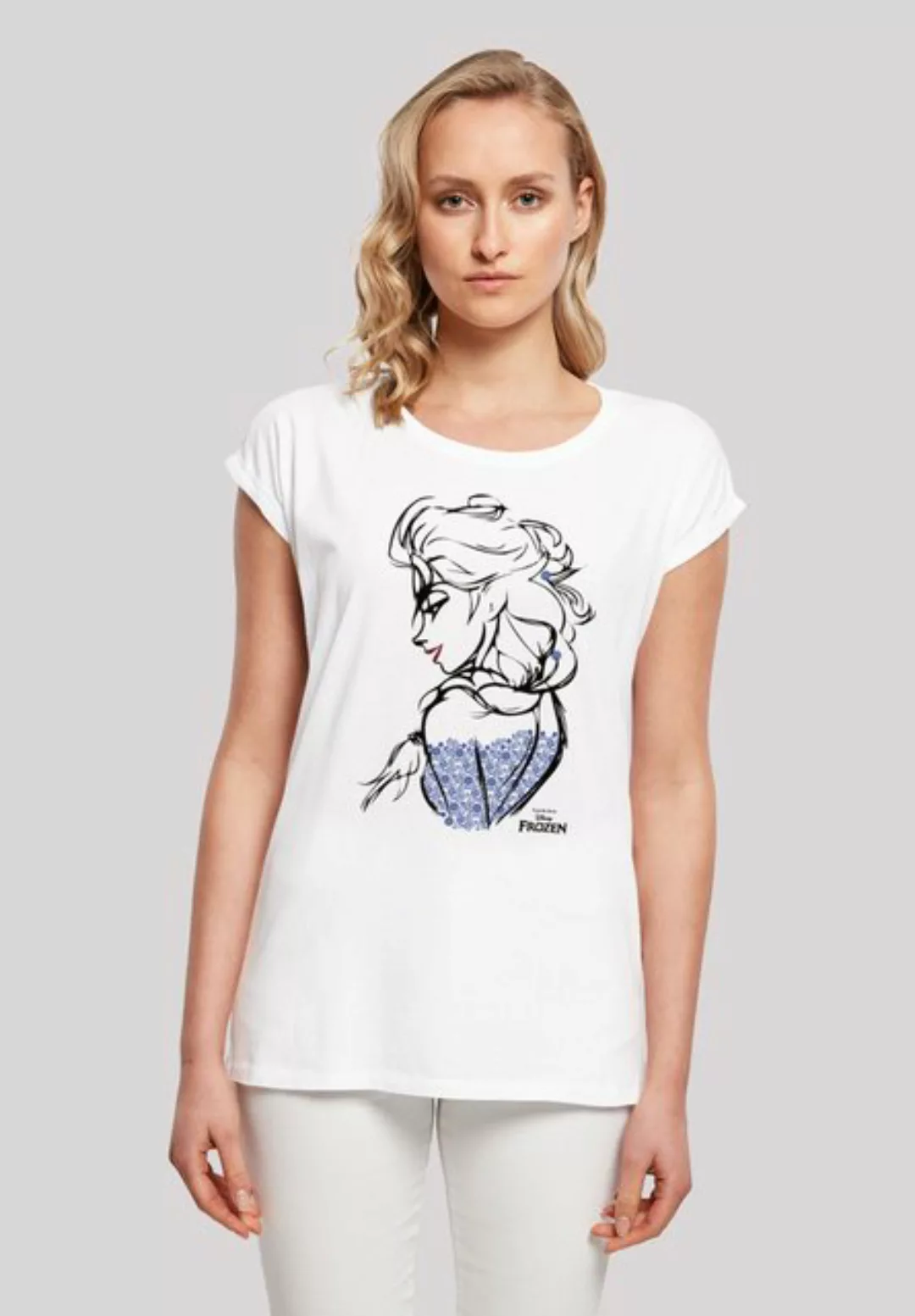 F4NT4STIC T-Shirt "Frozen Elsa Sketch Mono", Print günstig online kaufen