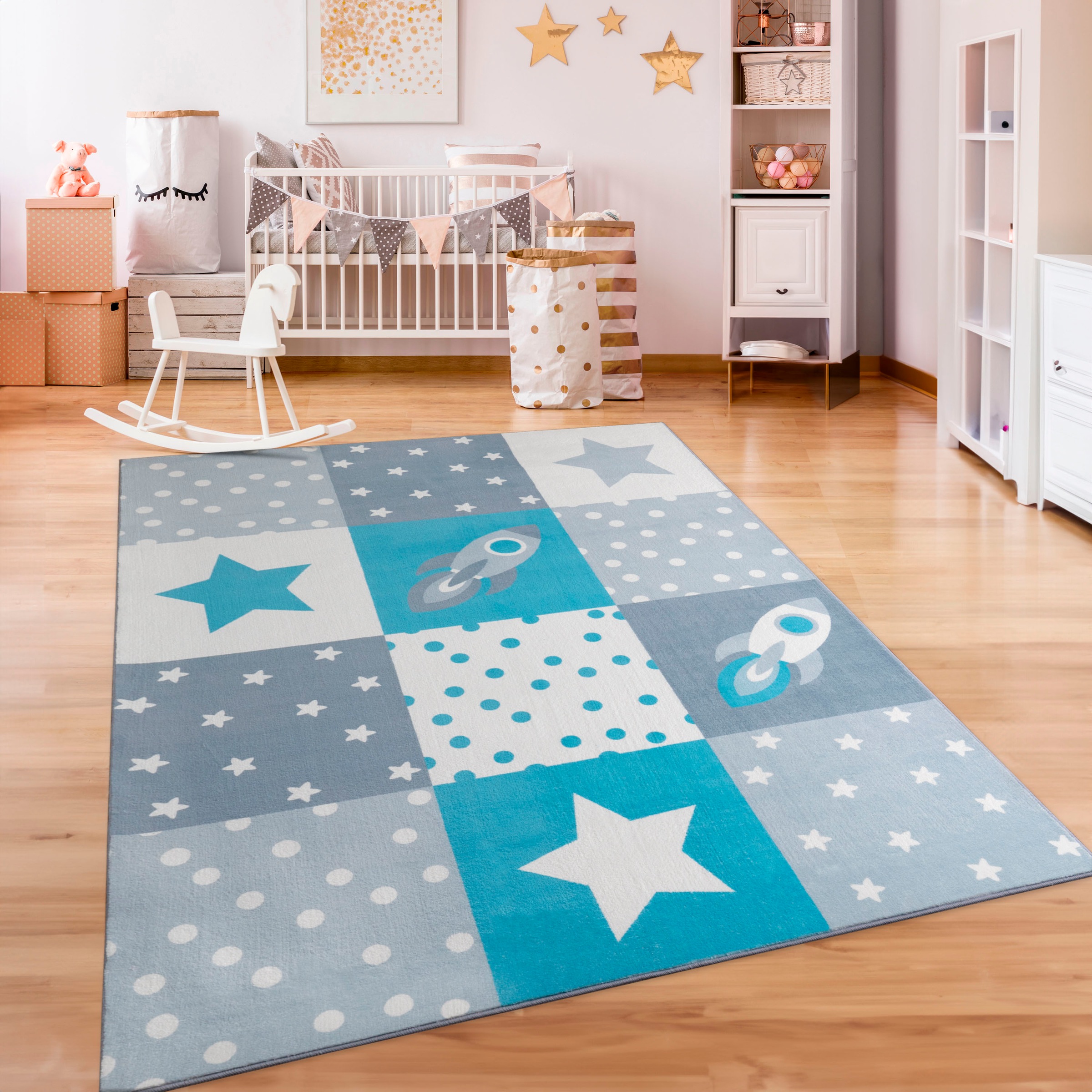 Paco Home Kinderteppich »Eliz 395«, rechteckig, 12 mm Höhe, Kurzflor, Spiel günstig online kaufen