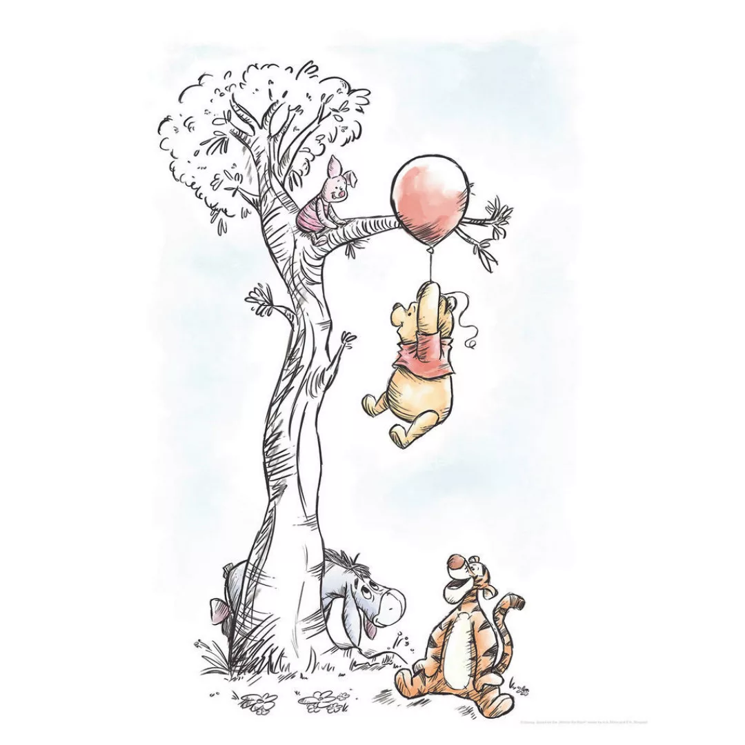 Komar Wandbild Winnie Pooh Hang on Disney B/L: ca. 40x50 cm günstig online kaufen