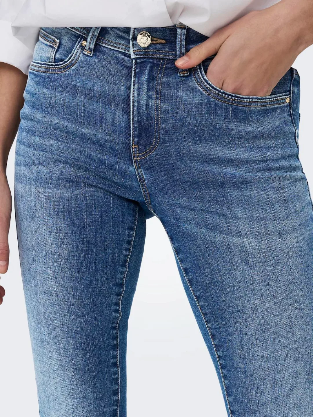 ONLY Skinny-fit-Jeans "ONLWAUW MID SKINNY DNM BJ370 NOOS" günstig online kaufen