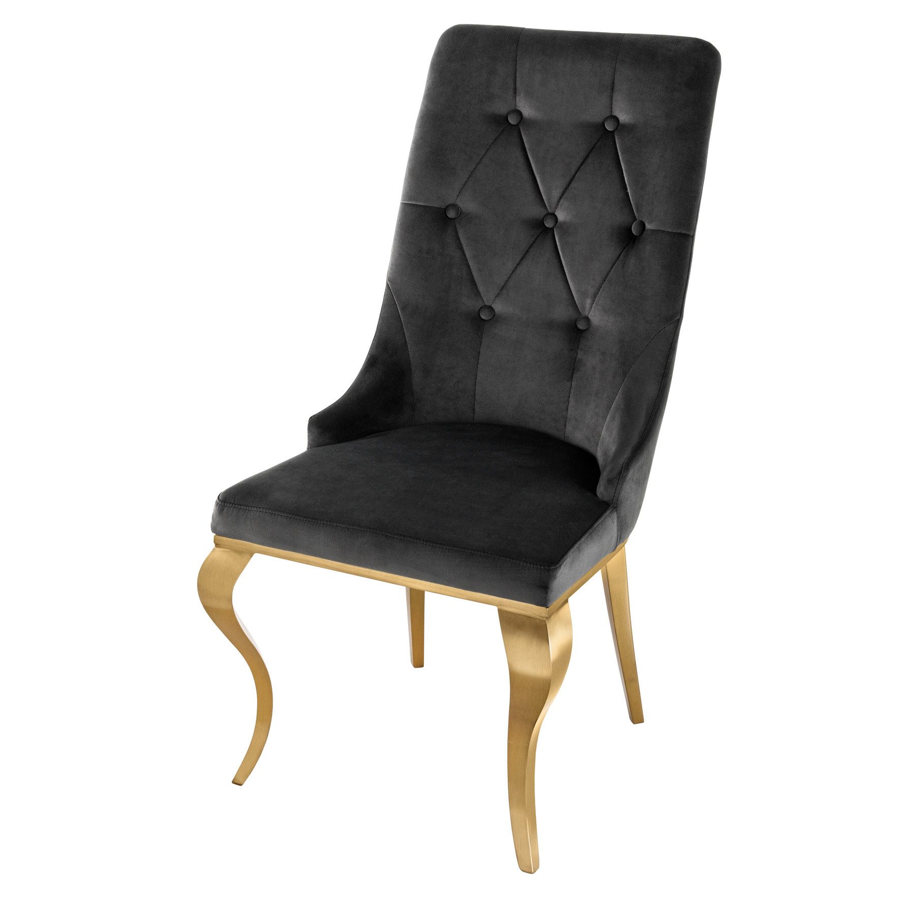 riess-ambiente Polsterstuhl MODERN BAROCK schwarz / günstig online kaufen