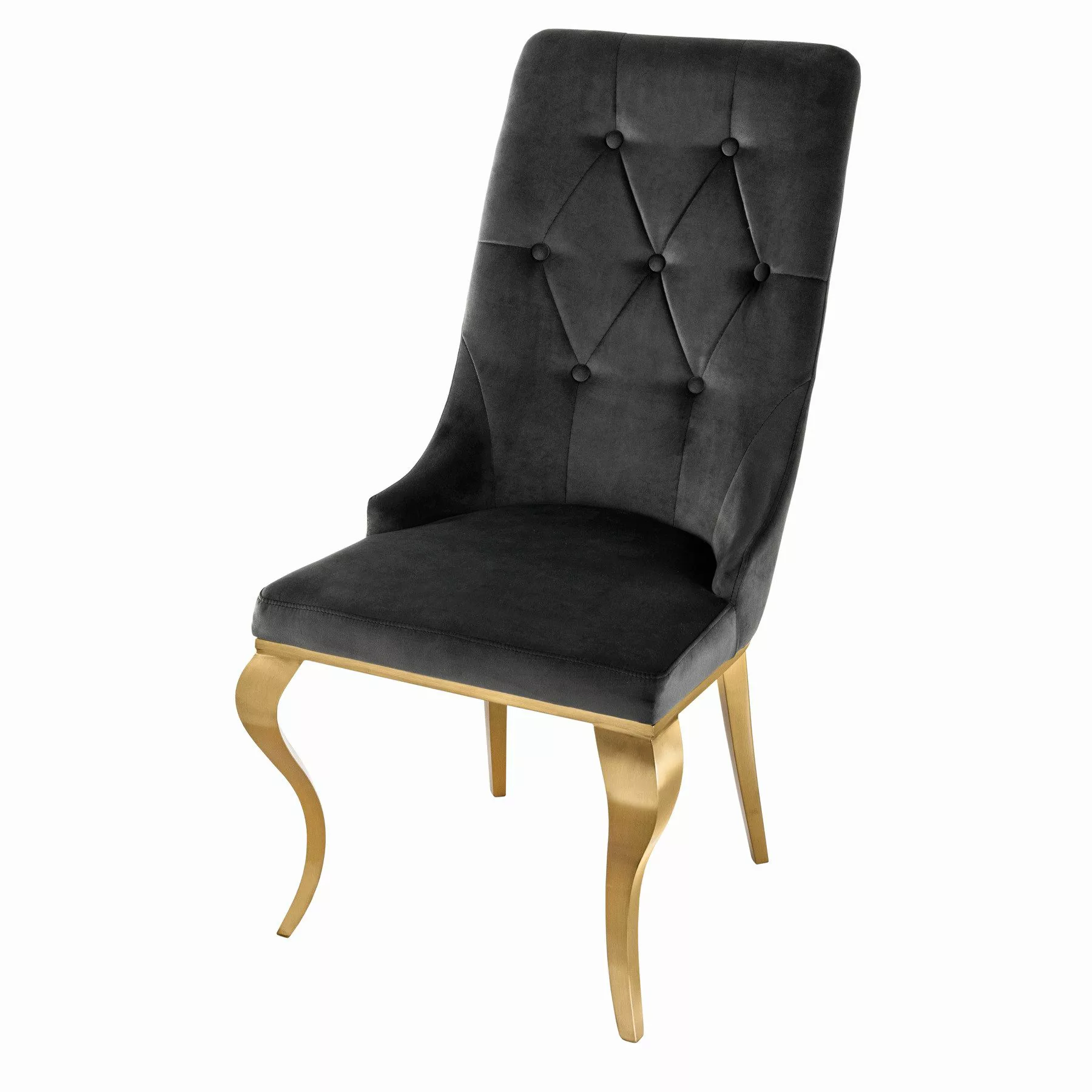 riess-ambiente Polsterstuhl MODERN BAROCK schwarz / günstig online kaufen
