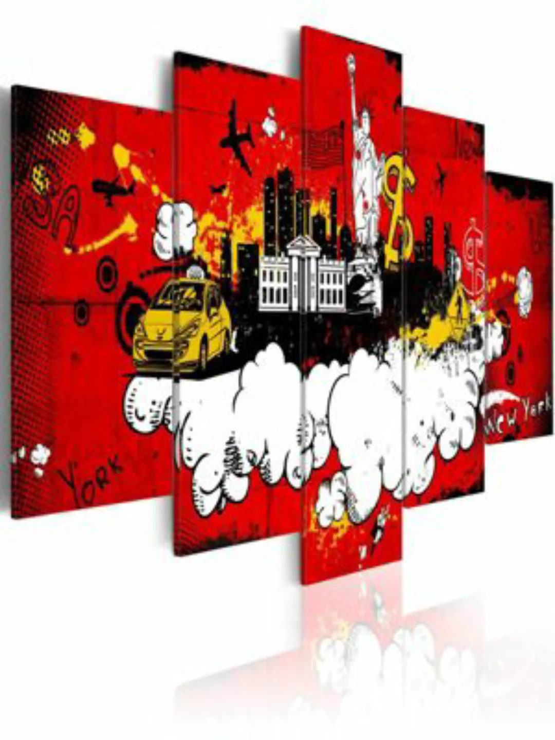 artgeist Wandbild New York: comic mehrfarbig Gr. 200 x 100 günstig online kaufen