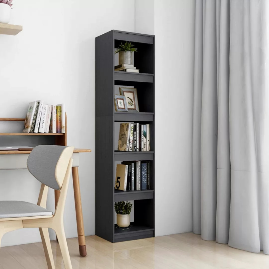 Bücherregal/raumteiler Grau 40x30x167,5 Cm Massivholz Kiefer günstig online kaufen