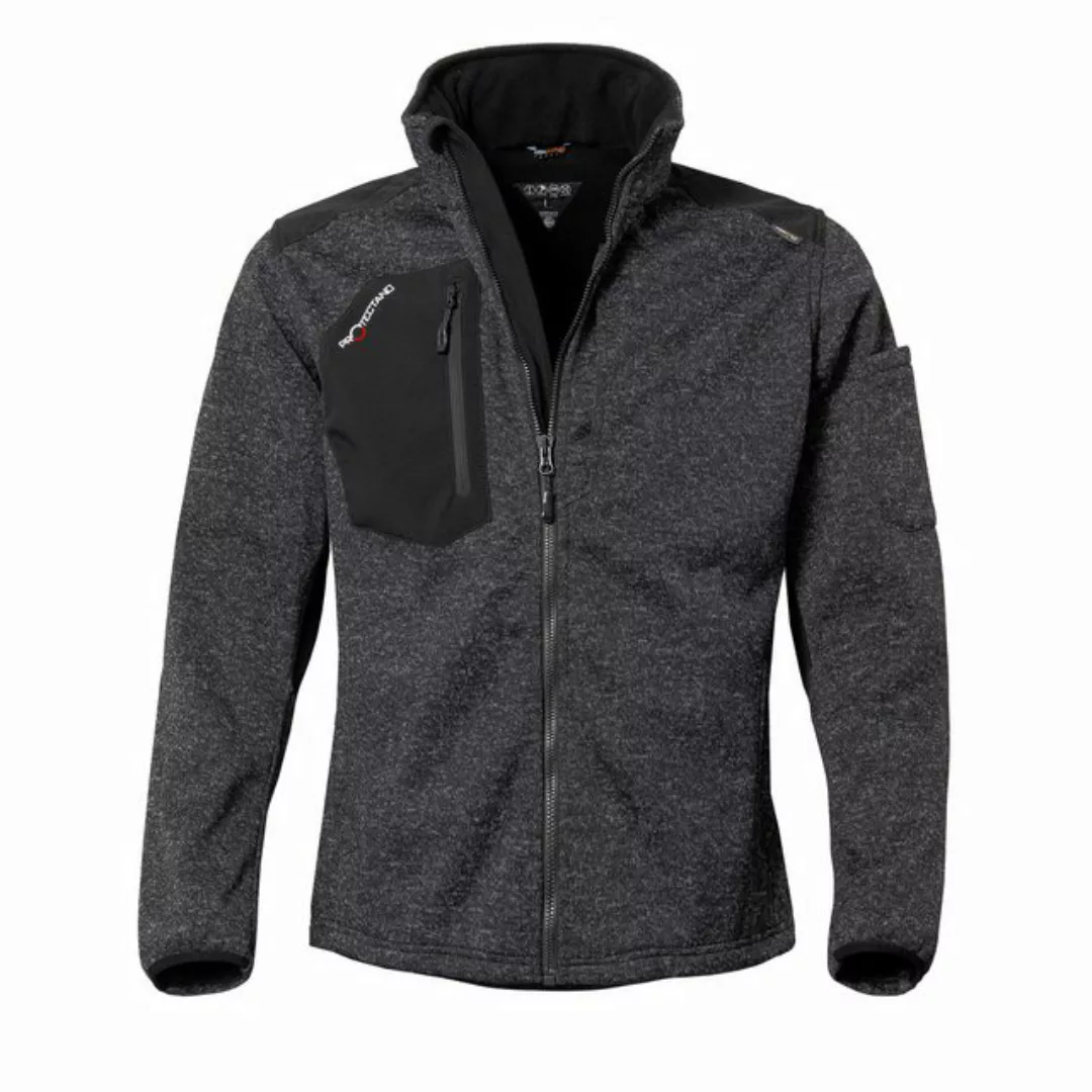 QUALITEX HIGH QUALITY WORKWEAR Strickfleecejacke wärmende (melange) Strickf günstig online kaufen