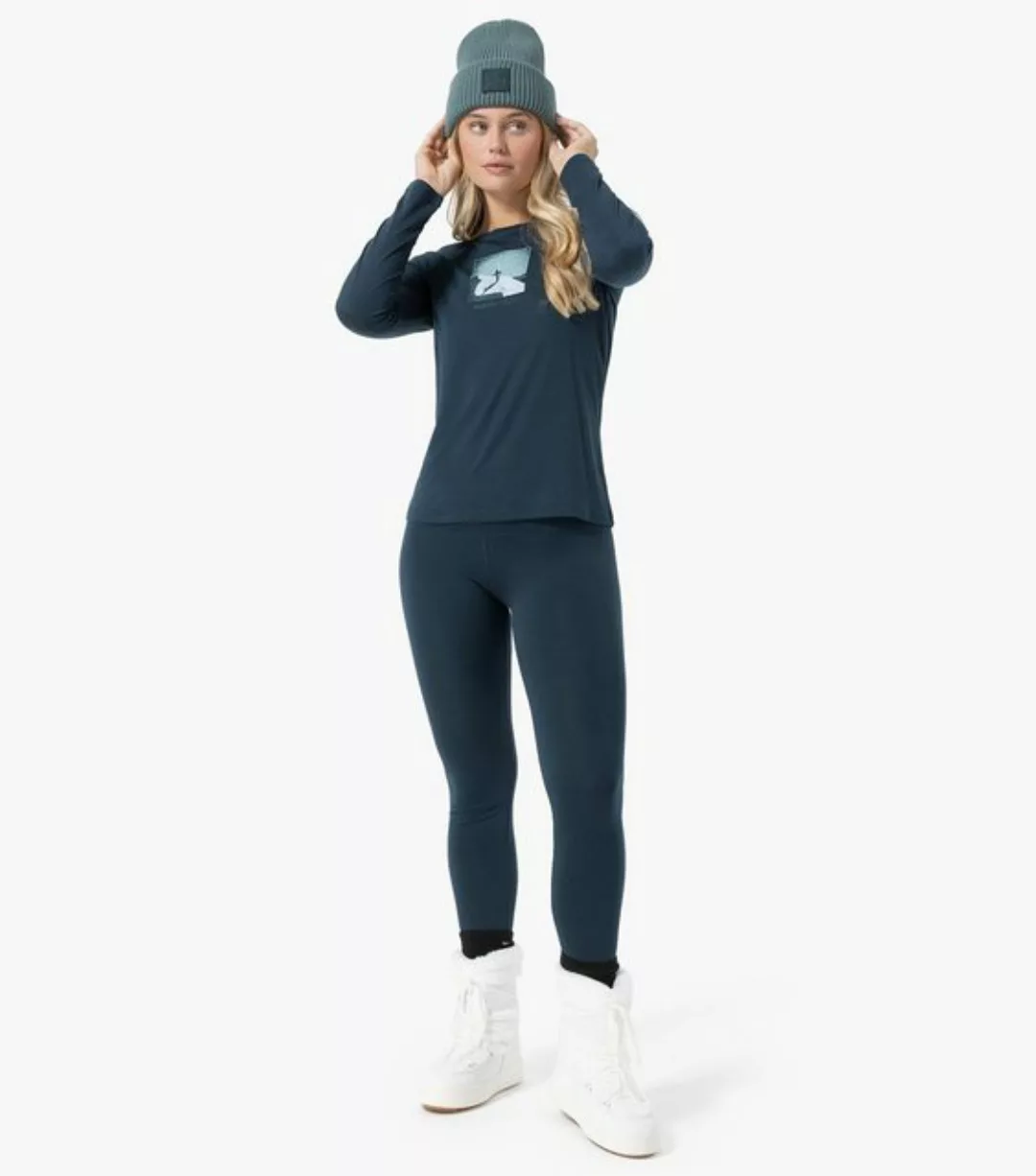 SUPER.NATURAL Sweatshirt für Damen, Merino ALMOST DONE Skitour Motiv, Berge günstig online kaufen