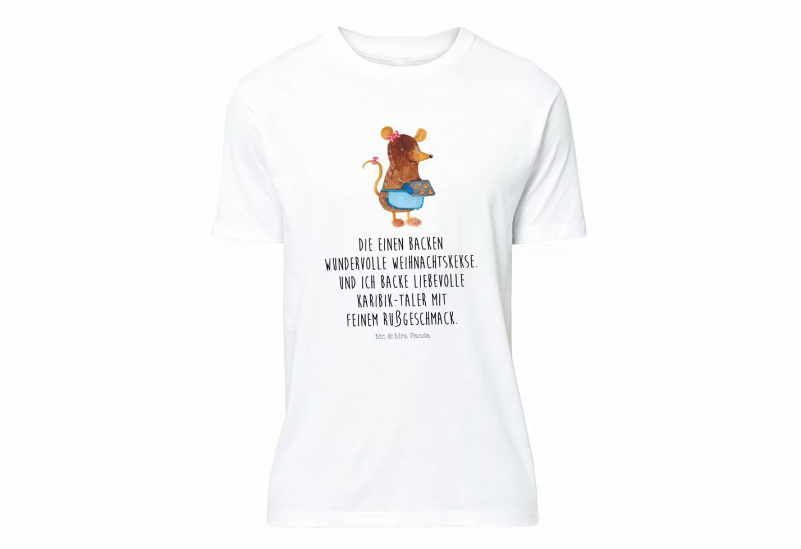 Mr. & Mrs. Panda T-Shirt Maus Kekse - Weiß - Geschenk, Männer, Heiligabend, günstig online kaufen