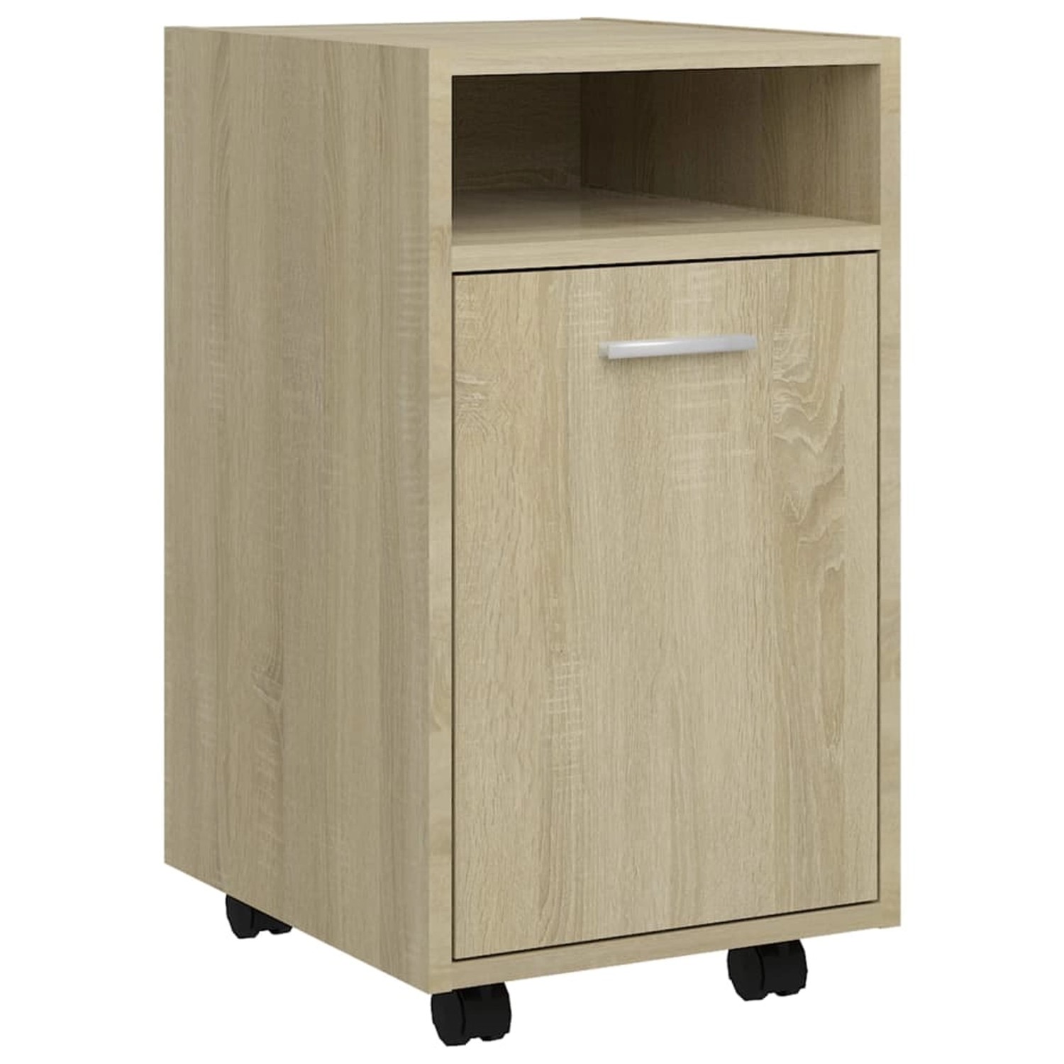 vidaXL Aktenschrank Beistellschrank mit Rollen Sonoma Eiche 33x38x60 cm Spa günstig online kaufen