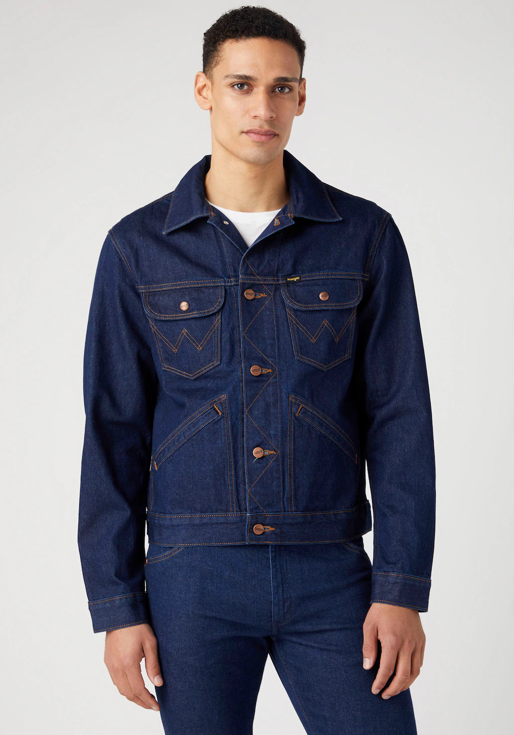 Wrangler Jeansjacke "124MJ", mit Ziernähten günstig online kaufen