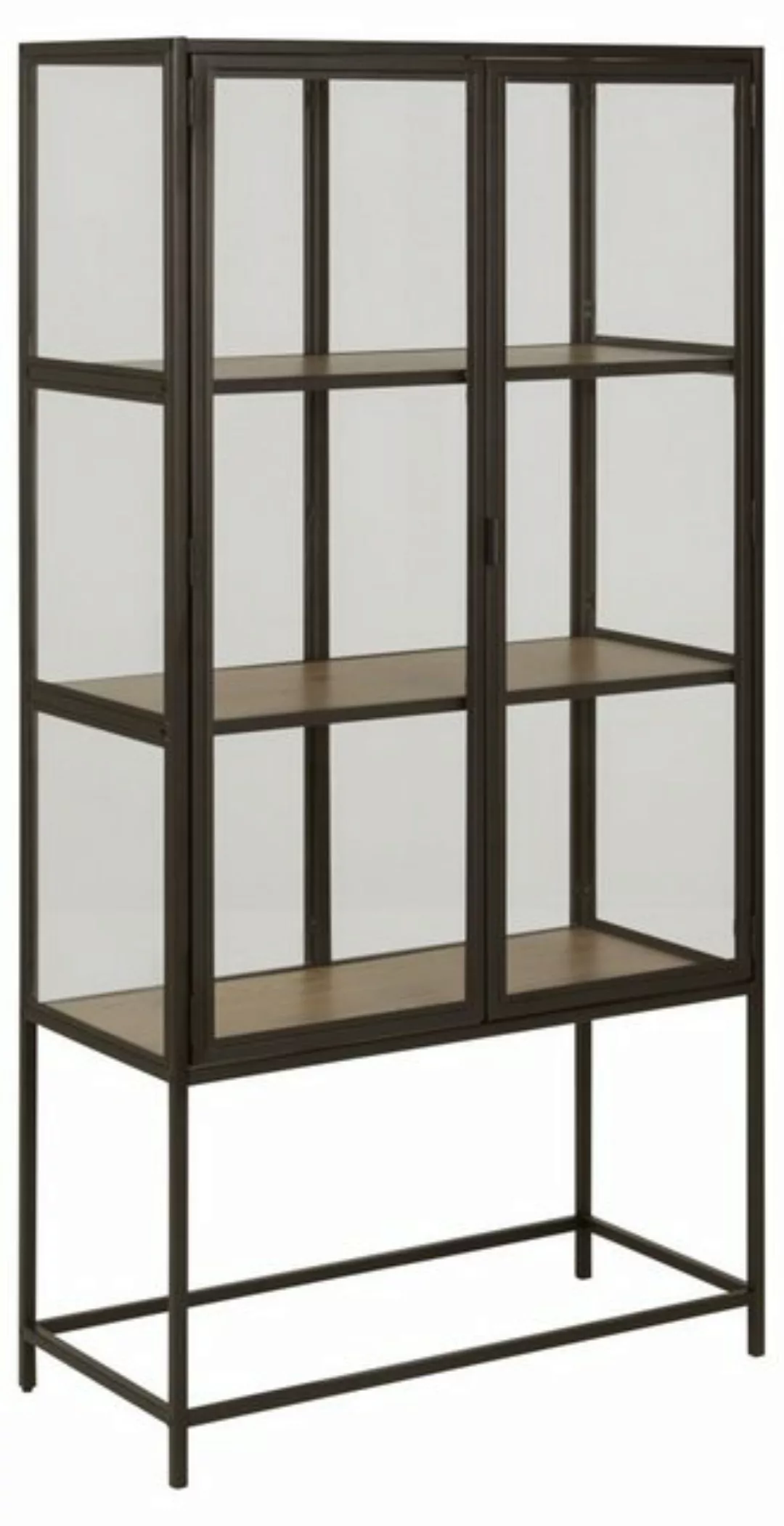 ACTONA GROUP Glasvitrine in schwarz, Stahl - 77x150x35cm (BxHxT) günstig online kaufen