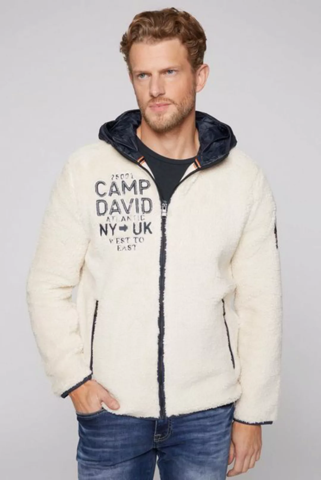 CAMP DAVID Fleecejacke mit Stickerei günstig online kaufen