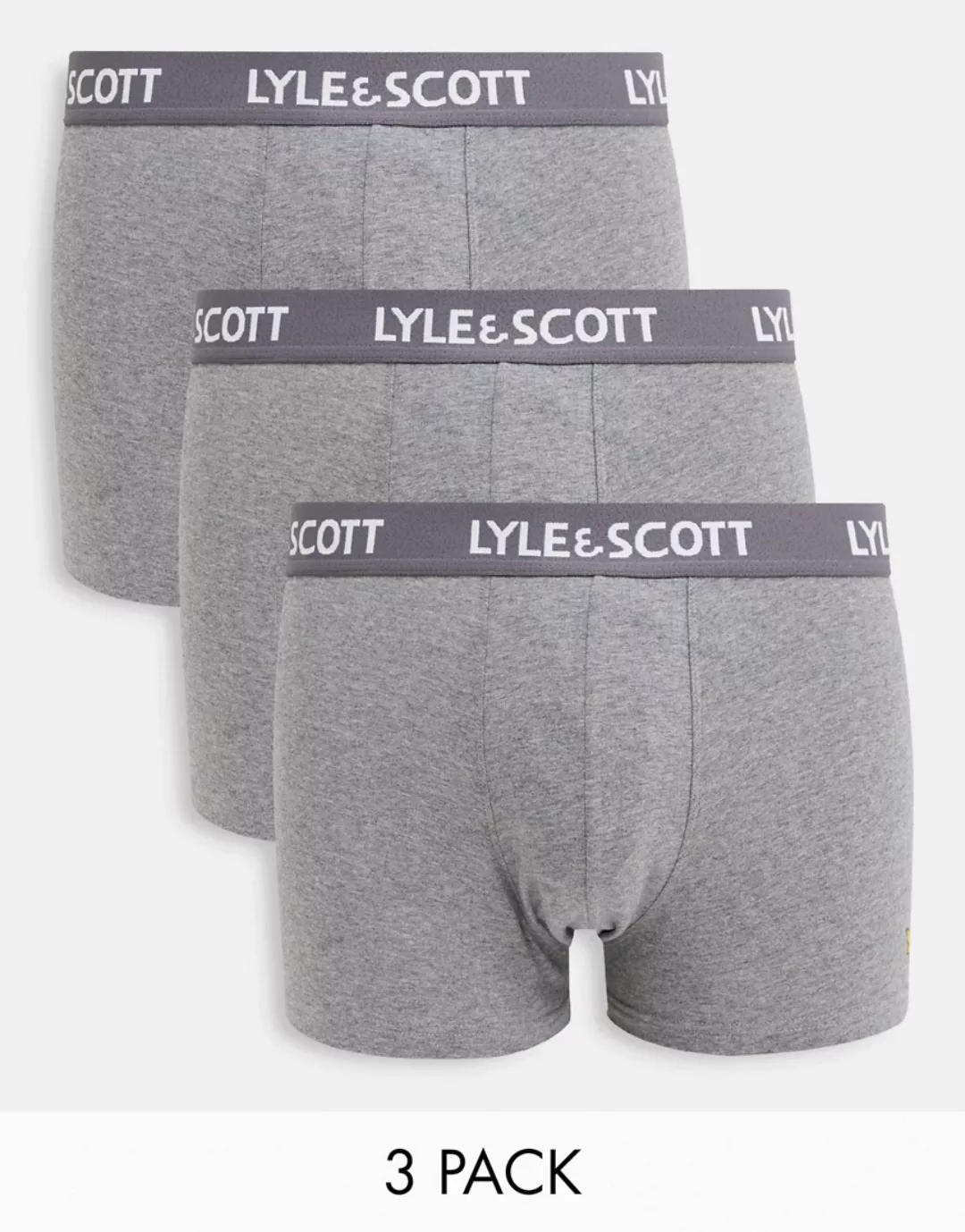 Lyle & Scott – Boxershorts in Grau im 3er-Pack günstig online kaufen