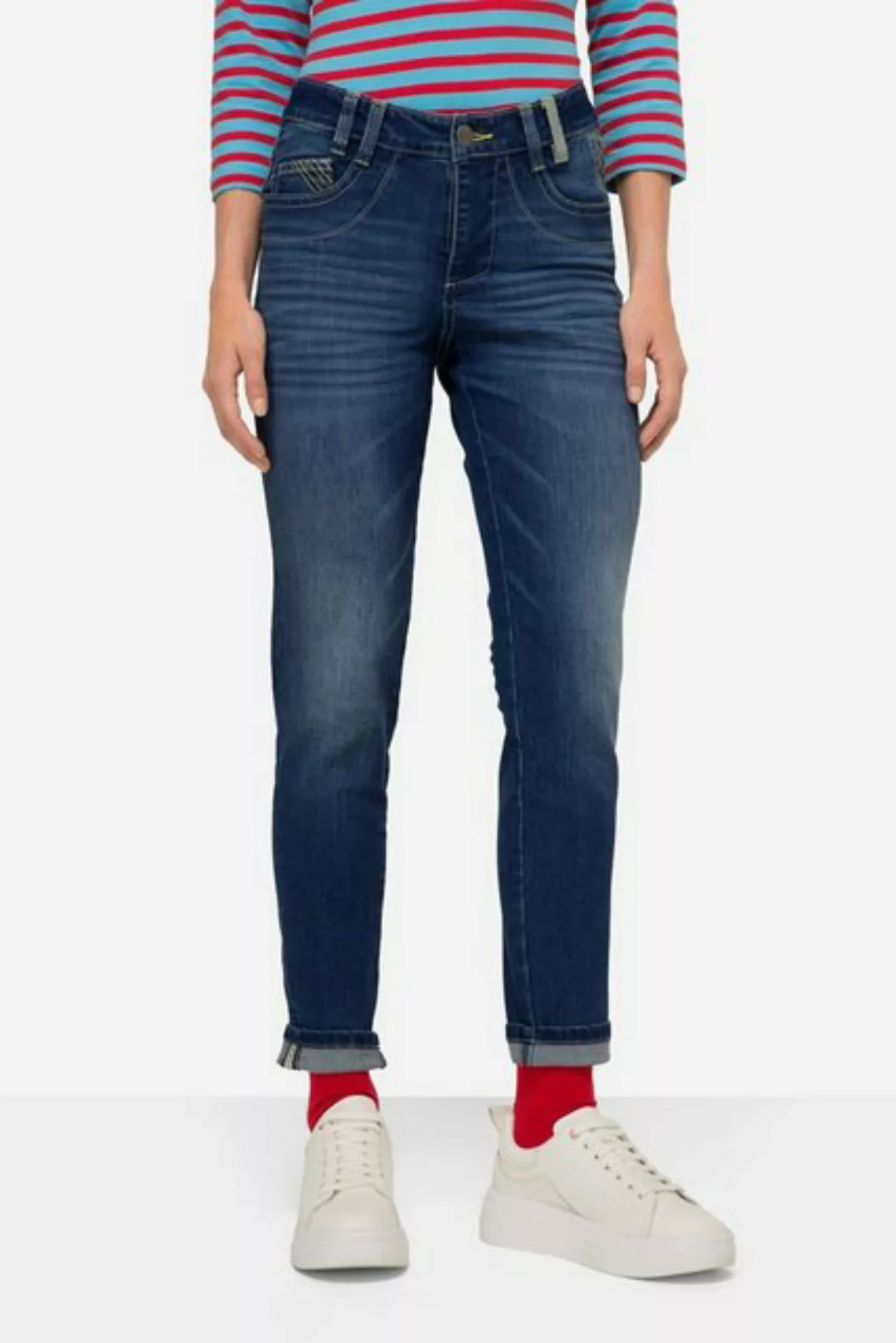Laurasøn Regular-fit-Jeans Slim-Jeans 5-Pocket Saum mit TurnUp günstig online kaufen