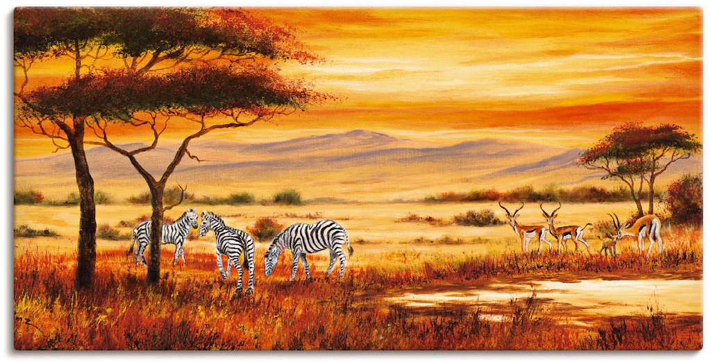 Artland Wandbild »Afrikanische Landschaft I«, Afrika, (1 St.), als Leinwand günstig online kaufen