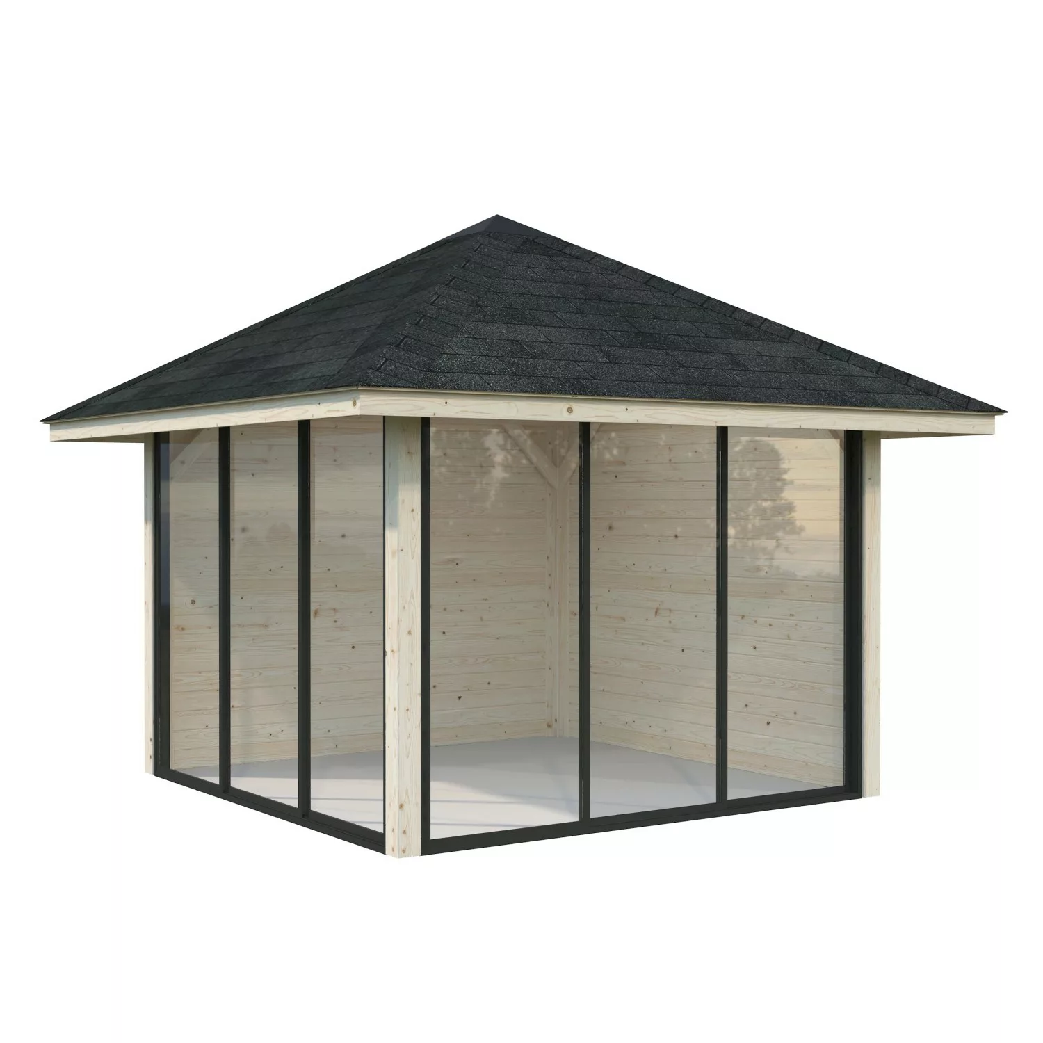 Palmako Pavillon Bianca Set201 Slide Transparent 300 cm x 300 cm FSC® günstig online kaufen