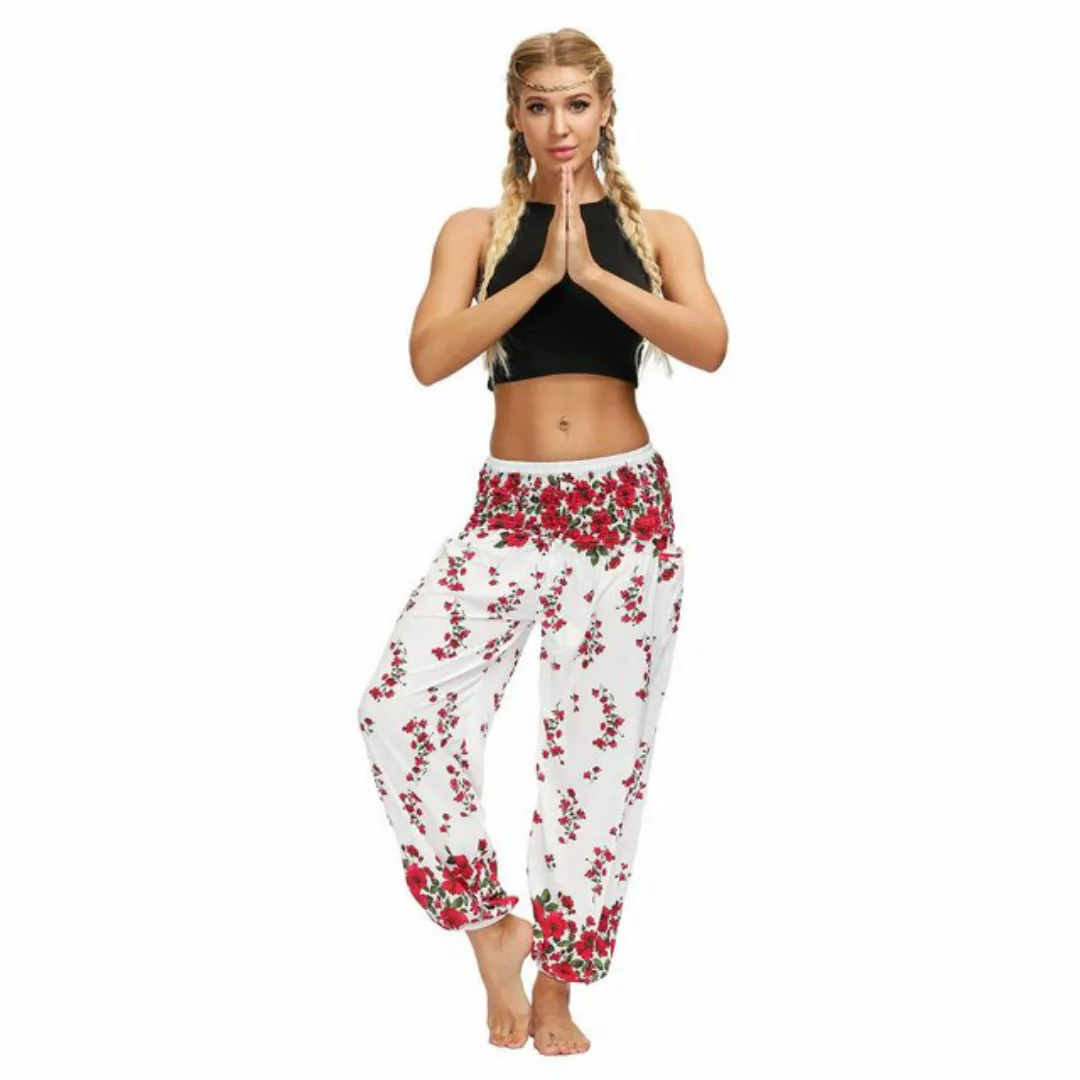 AUKUU Loungepants Bedruckte Freizeithose, Yogahose, luftige Haremshose für günstig online kaufen