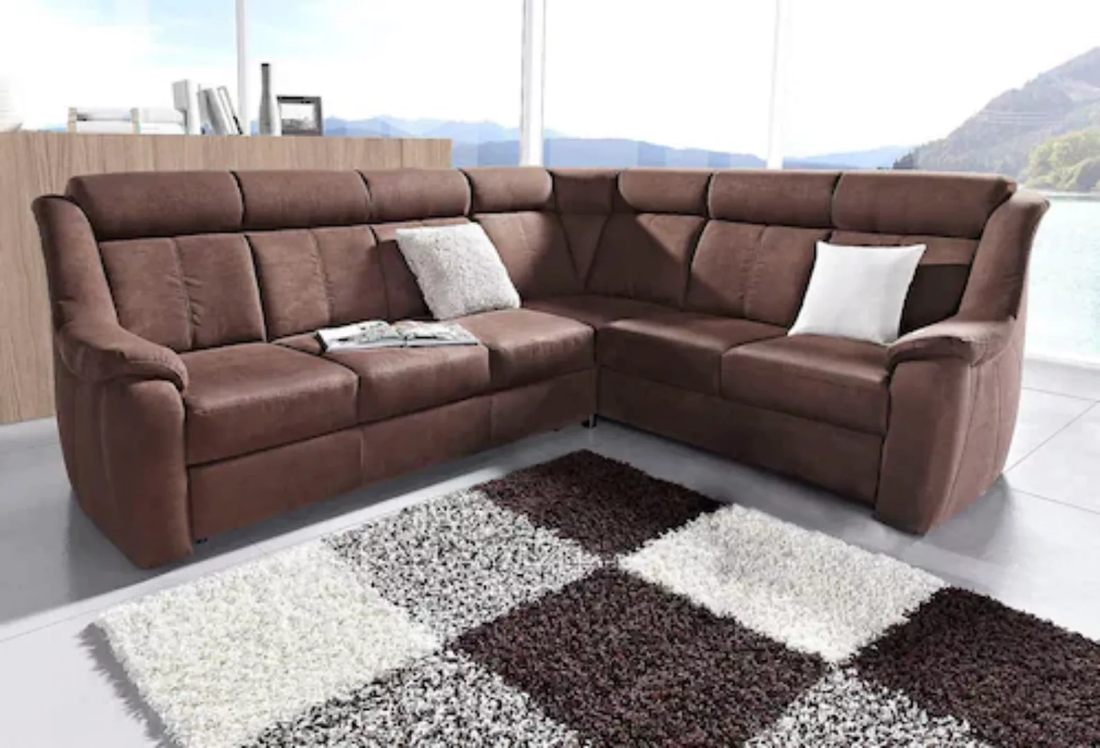 sit&more Ecksofa »Basel L-Form«, wahlweise mit Relaxfunktion günstig online kaufen