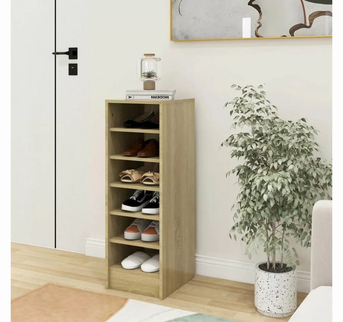 furnicato Hängeschuhschrank Schuhschrank Sonoma-Eiche 31,5x35x90 cm Holzwer günstig online kaufen