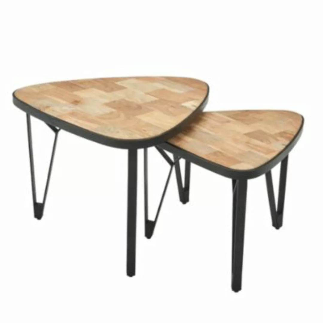 FineBuy Couchtisch Massivholz 60 x 60 x 45 cm (LxBxH) braun günstig online kaufen