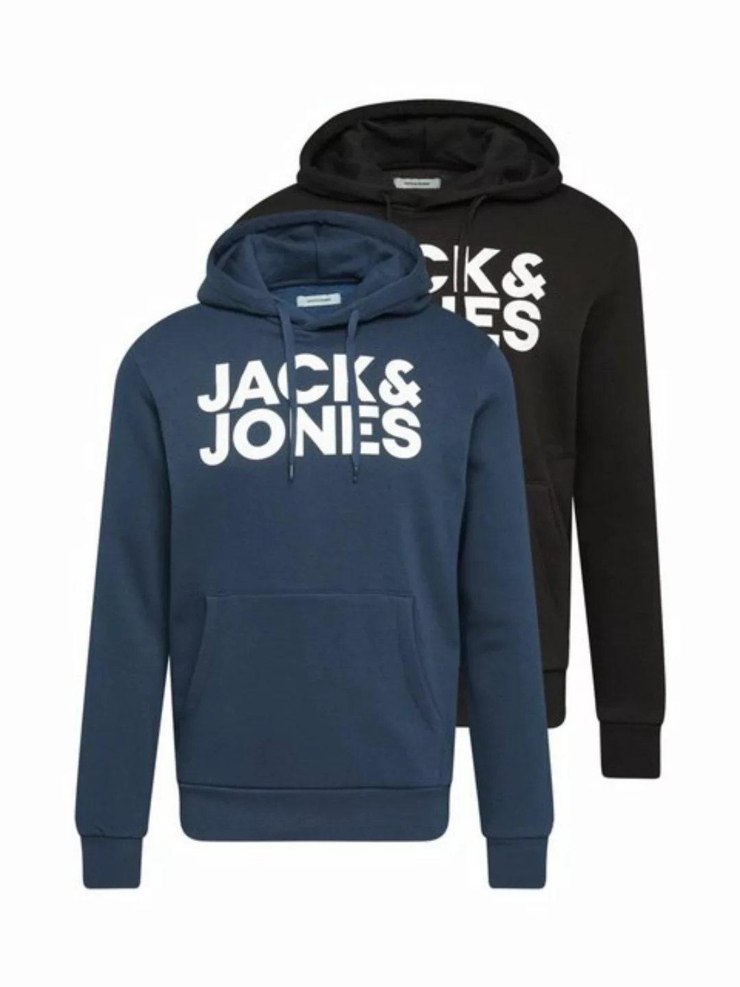 Jack & Jones Herren Hoodie Kapuzenpullover JJECORP LOGO- 2er Pack - Regular günstig online kaufen