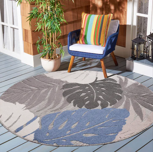 Sanat Teppich »Floral Outdoor«, rund, 6 mm Höhe, In- und Outdoor geeignet, günstig online kaufen