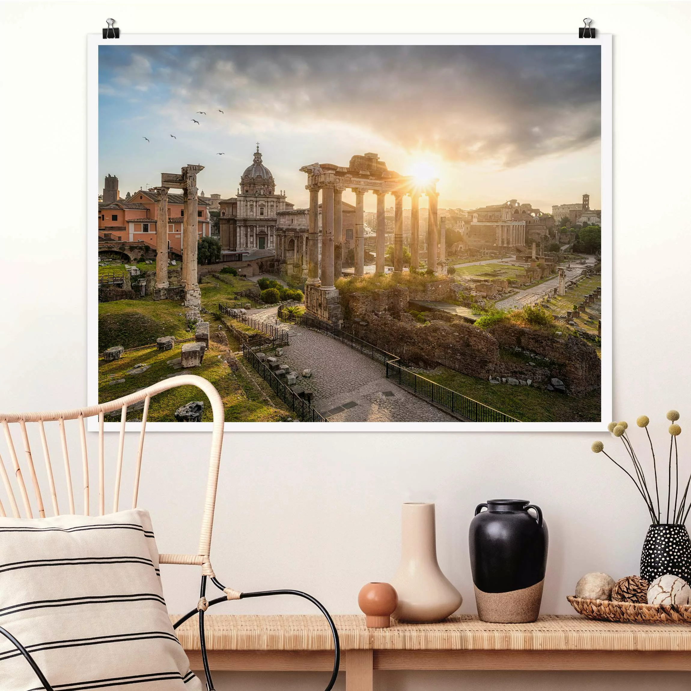 Poster Forum Romanum bei Sonnenaufgang günstig online kaufen