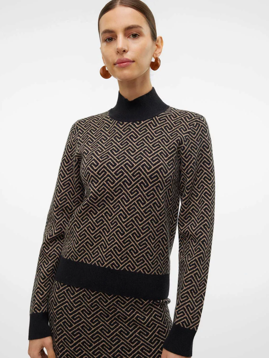 Vero Moda Strickpullover VMARIA ART LS HIGH-NECK PULLOVER GA günstig online kaufen