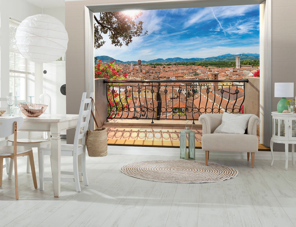 Komar Vliestapete »Balcony«, 368x248 cm (Breite x Höhe), inklusive Kleister günstig online kaufen