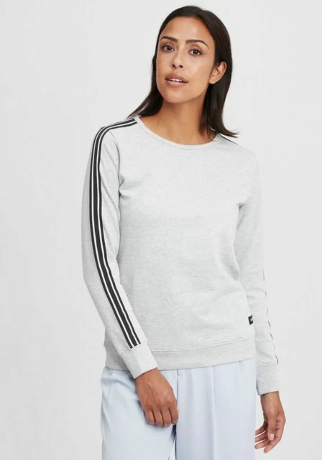 OXMO Sweatshirt OXGabita Sportlicher Sweatpullover mit Galonstreifen günstig online kaufen