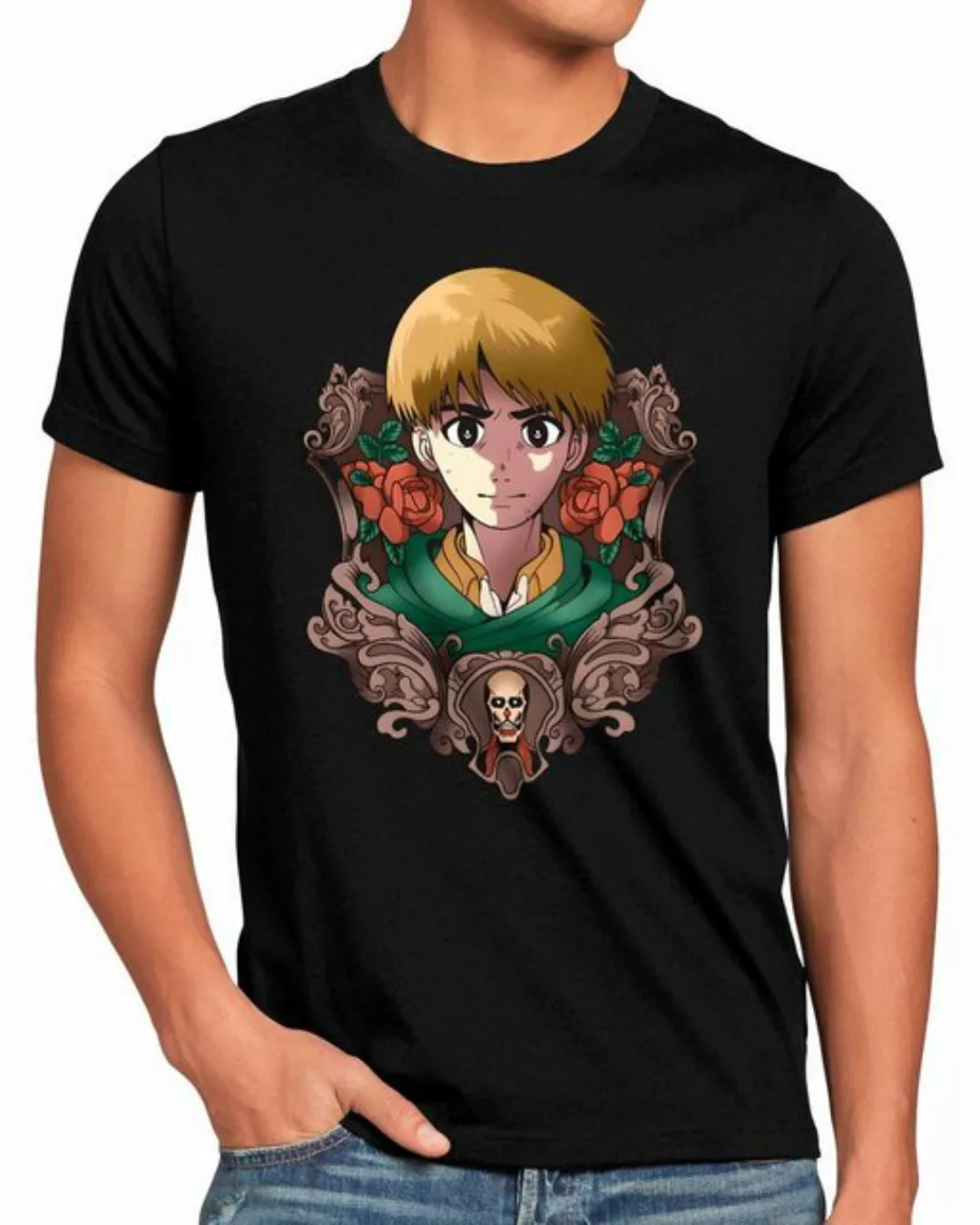 style3 T-Shirt Colossal Crest attack on titan anime japan manga aot günstig online kaufen