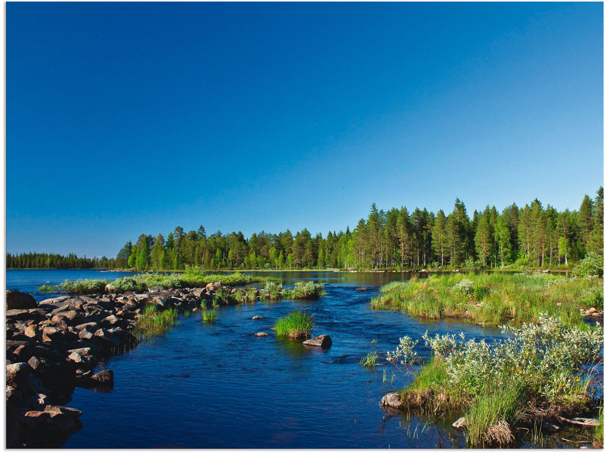 Artland Alu-Dibond-Druck "Am Fluss in Finnland", Gewässer, (1 St.) günstig online kaufen