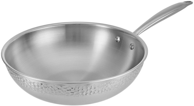 RESTO Kitchenware Wok »Crater tiefe Pfanne aus Tri-Ply (Edelstahl + Alumini günstig online kaufen