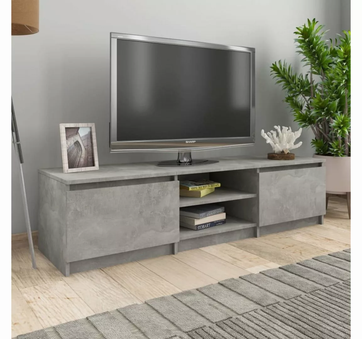 vidaXL TV-Schrank TV-Schrank Betongrau 1404035,5 cm Spanplatte Lowboard günstig online kaufen