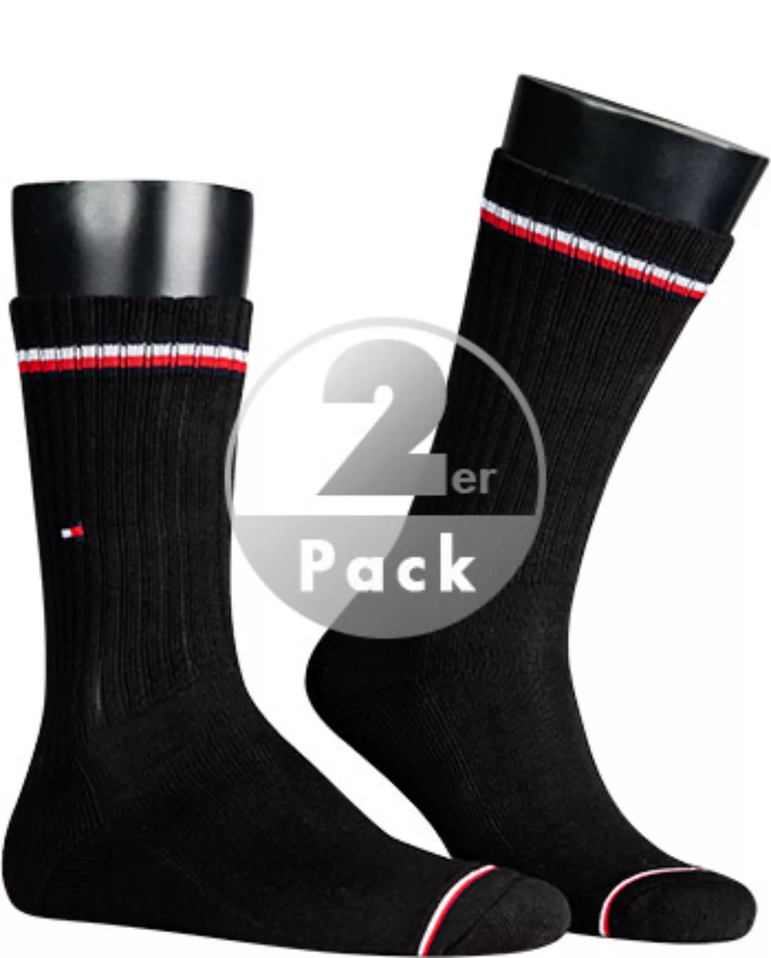 Tommy Hilfiger Iconic Crew Socken 2 Paare EU 47-49 Black günstig online kaufen