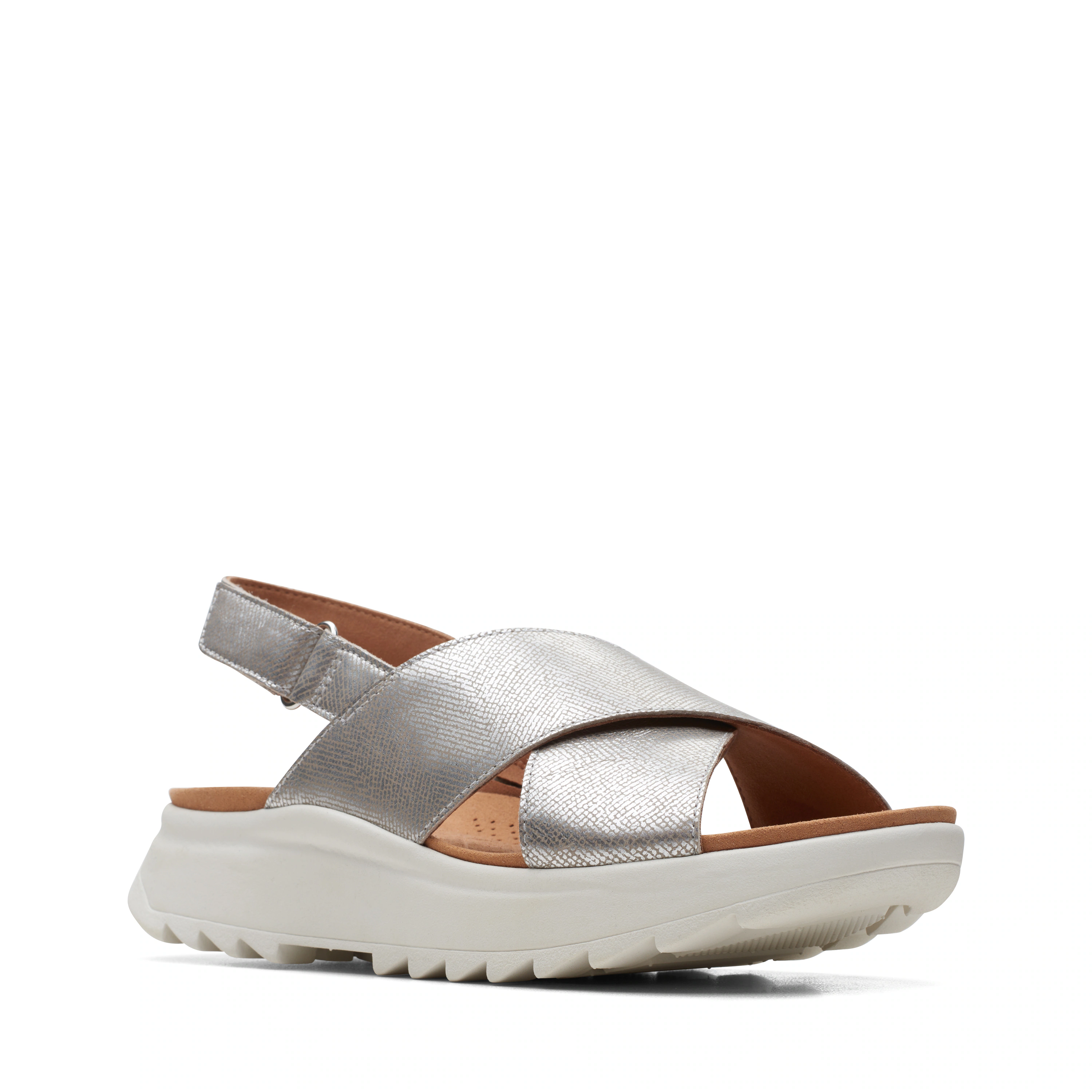 Clarks Sandale "DashLite Wish", Plateausandale, Klettschuh mit modischer Kr günstig online kaufen